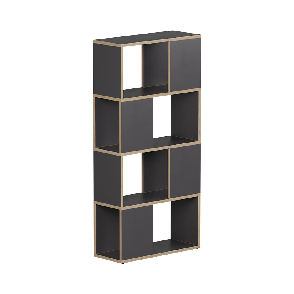 RAUMTEILER Eneos Anthrazit/Eiche 60 x 124.5 cm - Eichefarben/Anthrazit, Holzwerkstoff (60/124.5/24cm) - Vicco