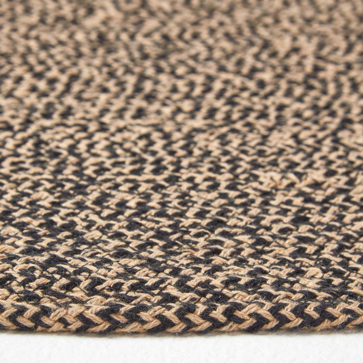 TEPPICH Melange geflochten rund 120 cm - Braun, Textil (120/120cm) - Homescapes