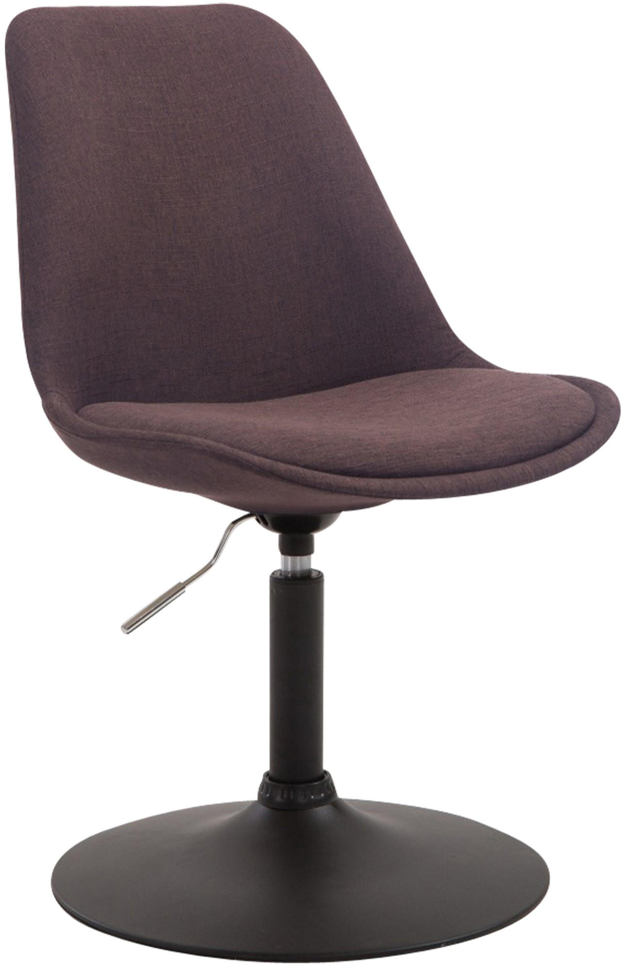 DREHSTUHL Stoff braun - Schwarz/Braun, Textil/Metall (48/76/57cm) - CLP