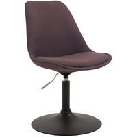 DREHSTUHL Stoff braun - Schwarz/Braun, Textil/Metall (48/76/57cm) - CLP