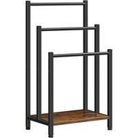HANDTUCHSTÄNDER mit Ablage Industriestil Dunkelbraun/Schwarz 43 x 28 x 81 cm - Multicolor, Metall (28/81/43cm)