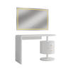 SCHMINKTISCH Lara Weiß 120 cm mit LED-Spiegel - Weiß, Holzwerkstoff (120/76/50cm) - Vicco