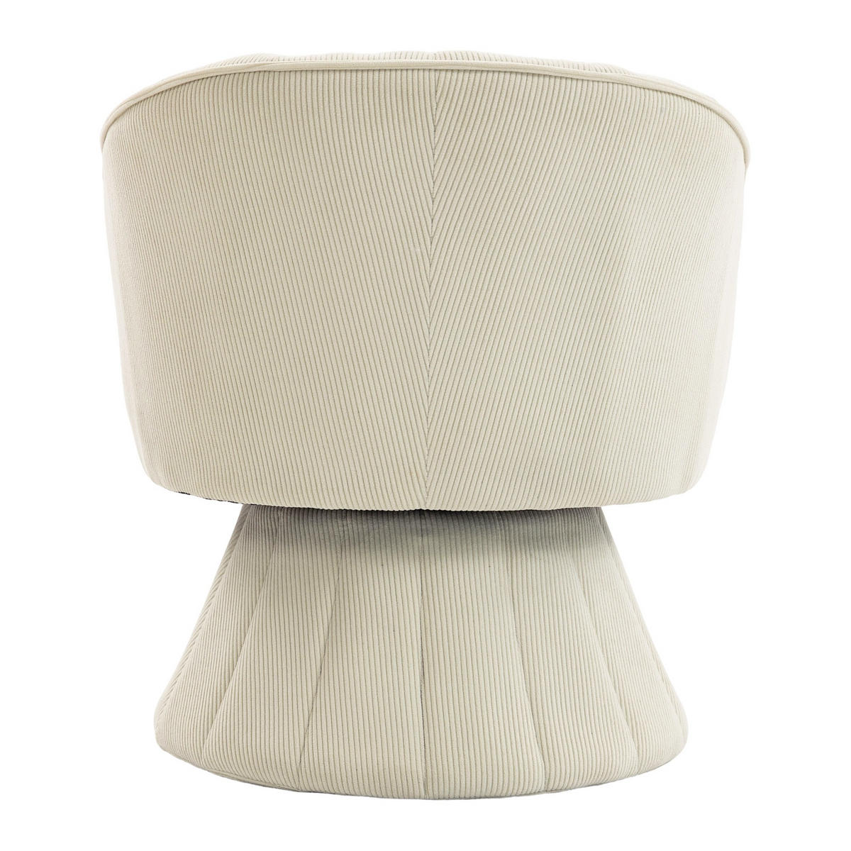 DREHSTUHL Drehsessel Loungesessel mit Polsterung,360°,Cord,Beige - Beige, Textil (70/72/66cm) - LVHOM
