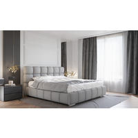 POLSTERBETT Bliss 180 x 200 cm mit Bettkasten und Lattenrost, 7-Zonen-Taschenfederkernmatratze arlan (21 cm) - grau - Grau, Holz (180/200cm) - Homesy