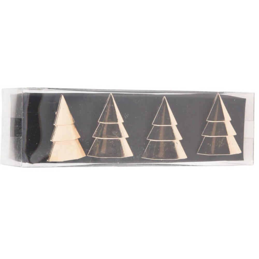 SERVIETTENRINGE Weihnachtsmotiv 4er-Set - Kupferfarben, Metall (4/4/5cm) - Home Styling Collection