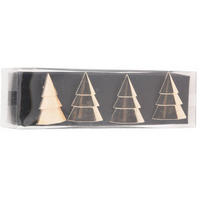 SERVIETTENRINGE Weihnachtsmotiv 4er-Set - Kupferfarben, Metall (4/4/5cm) - Home Styling Collection