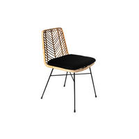 ESSZIMMERSTUHL DETROIT - Beige/Schwarz, Naturmaterialien/Metall (42/80/42cm) - SAM