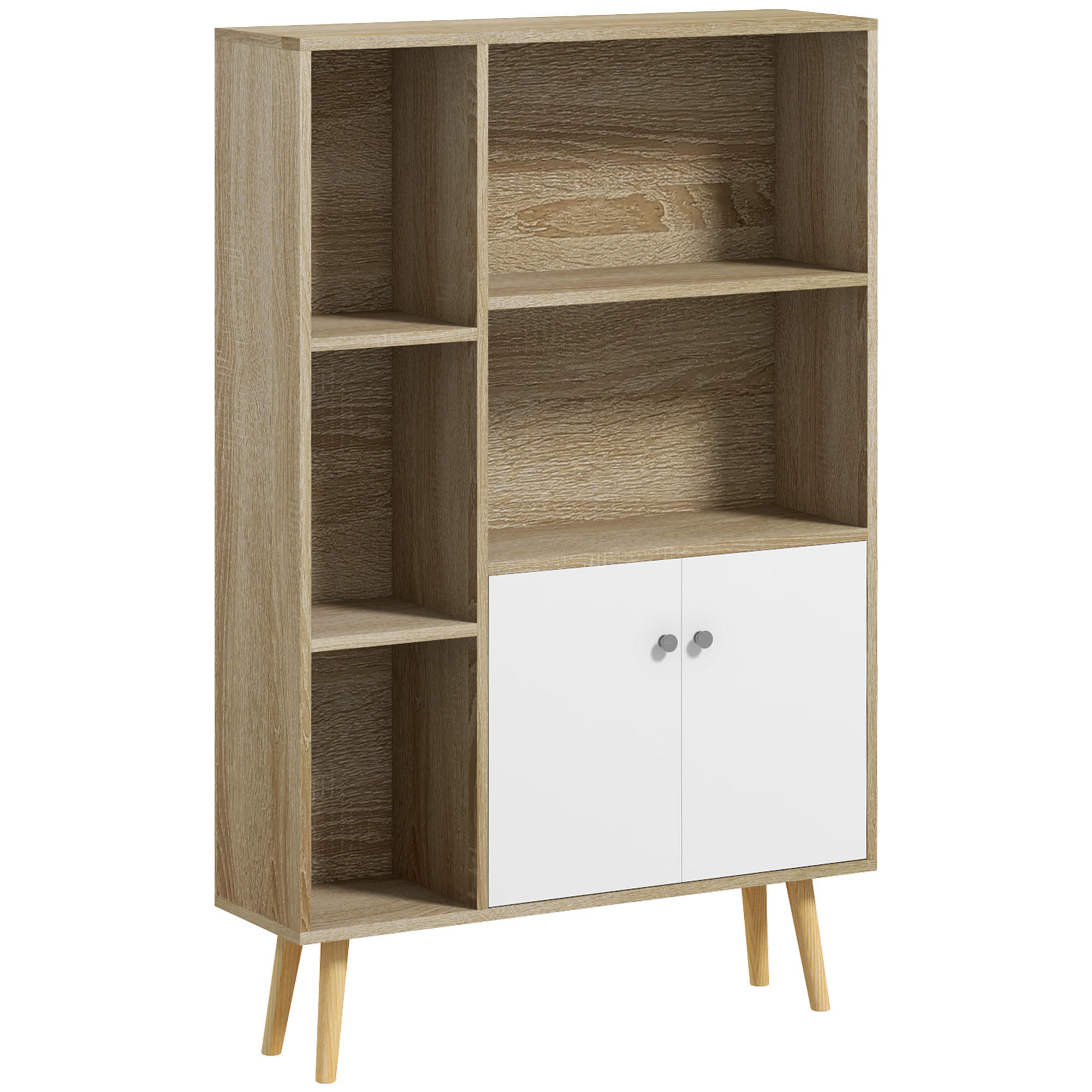 AKTENREGAL DE-14422 skandinavisch mit Schrankfach - Eichefarben, Holzwerkstoff (235/123/80cm) - ComfortXL