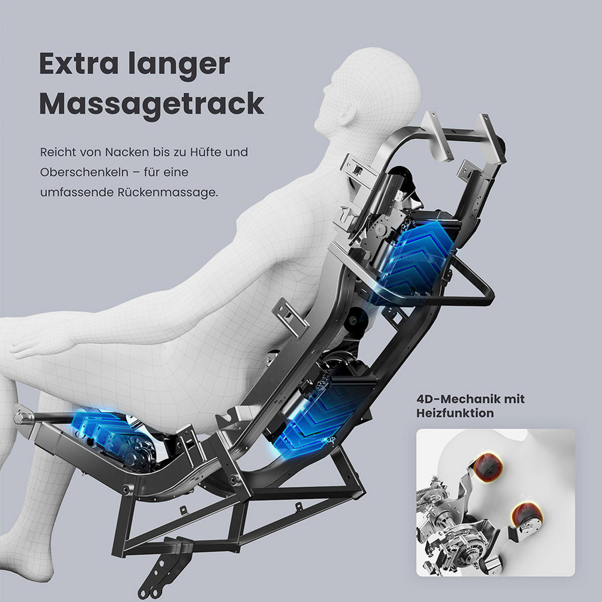 MASSAGESESSEL KAUFEN ALVINA - Grau - Grau, Kunststoff (76.7/157/116cm) - Home Deluxe