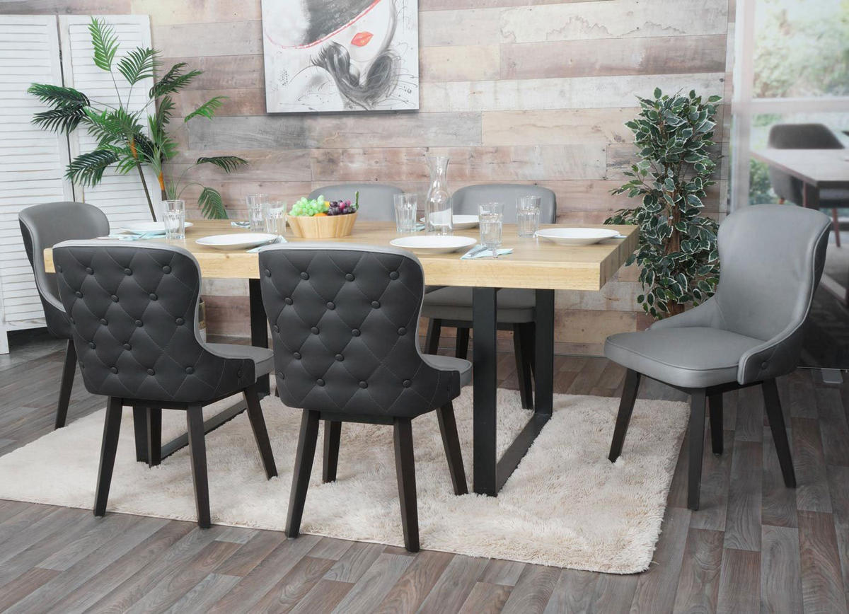 ESSZIMMERSTUHL Grau, Hellgrau 2er-Set - Hellgrau/Grau, Textil (53/86/53cm) - MCW