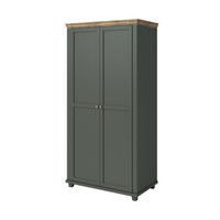DREHTÜRENSCHRANK EVOLETTA 108/216/62 cm 2-türig Grün - Grün, Holzwerkstoff (108/216/62cm) - MASSENO