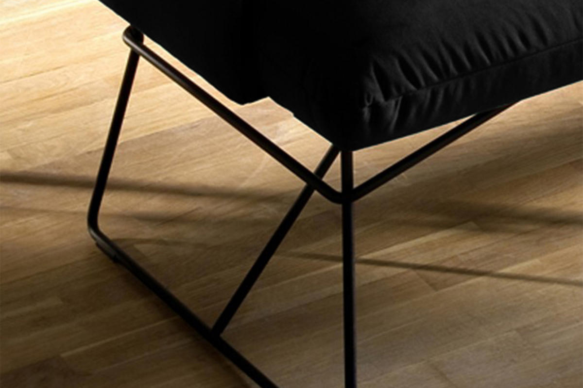 ESSZIMMERBANK CHARME Schwarz Velvet - Schwarz, Textil (206/85/68cm) - KAWOLA