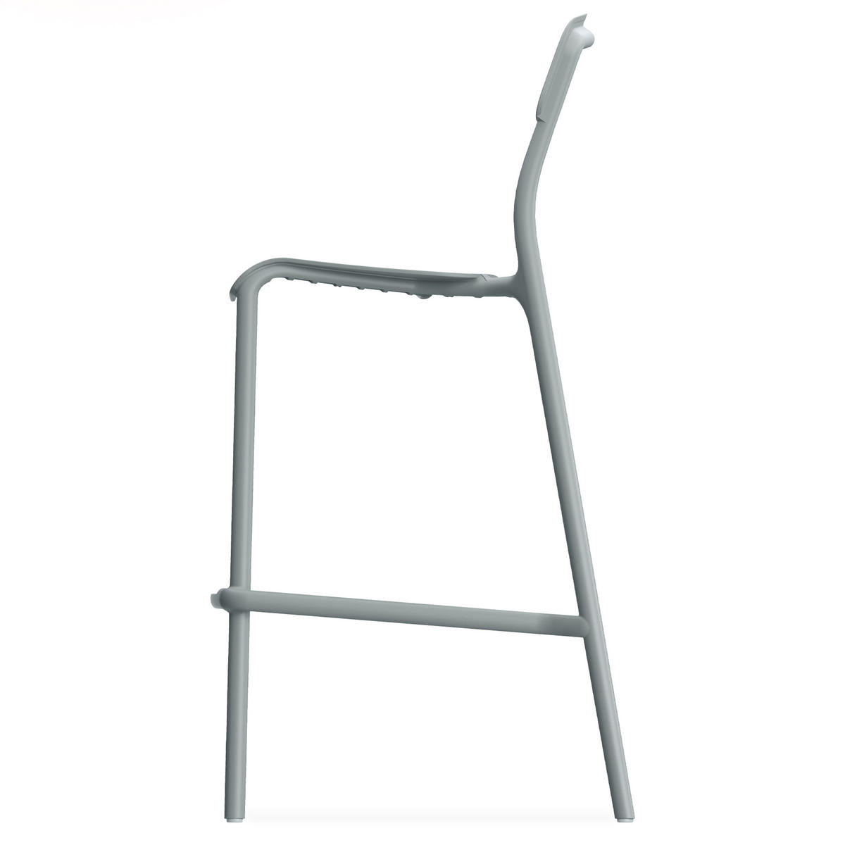 GARTENHOCKER GALIO, Hochhocker, 2-er Set - Grau, Kunststoff (52/107.5/54.5cm) - KONSIMO®