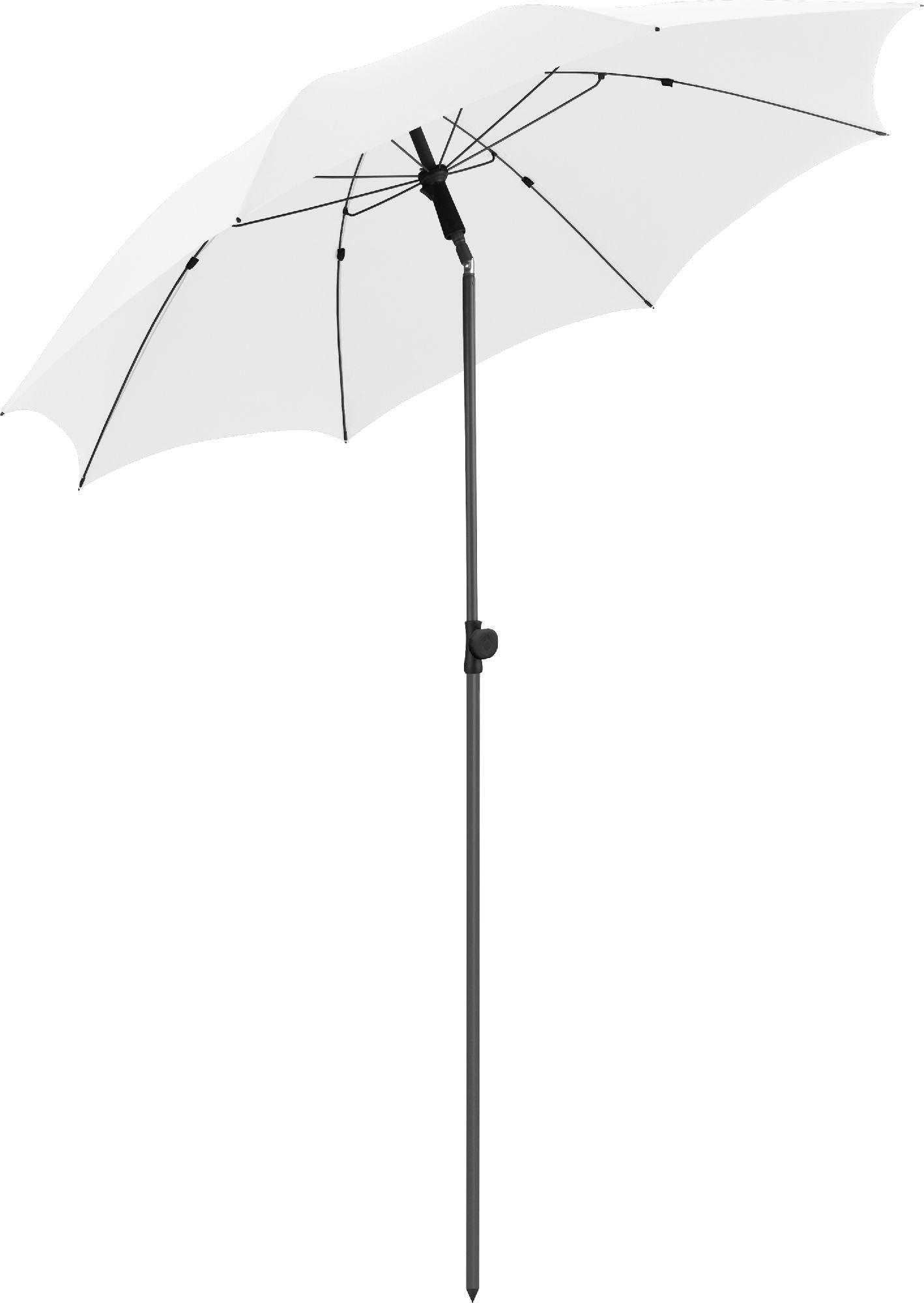 SONNENSCHIRM 180/180/126 cm - Weiß, Kunststoff (180/180cm) - FARE