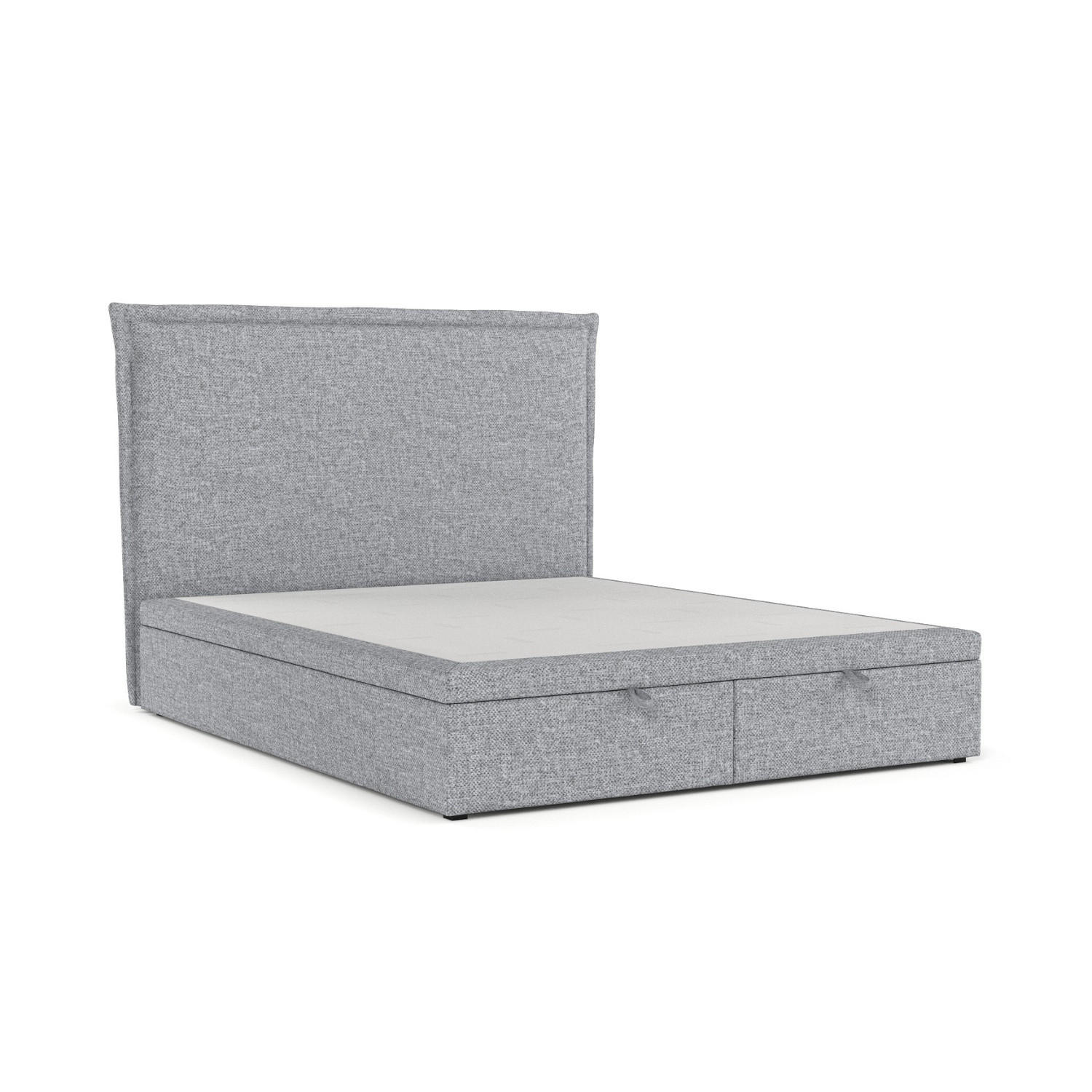 POLSTERBETT Eliot mit Stauraum 120/200 cm Grau im Alta Stoff - Schwarz/Grau, Holz/Holzwerkstoff (120/200cm) - AltaBeds