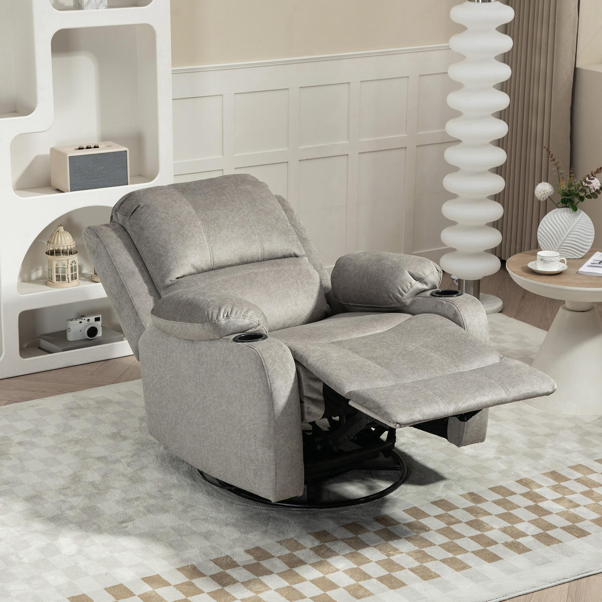 FERNSEHSESSEL Mikrofaser Braun - Braun, Textil (95/102/87cm) - HOMCOM