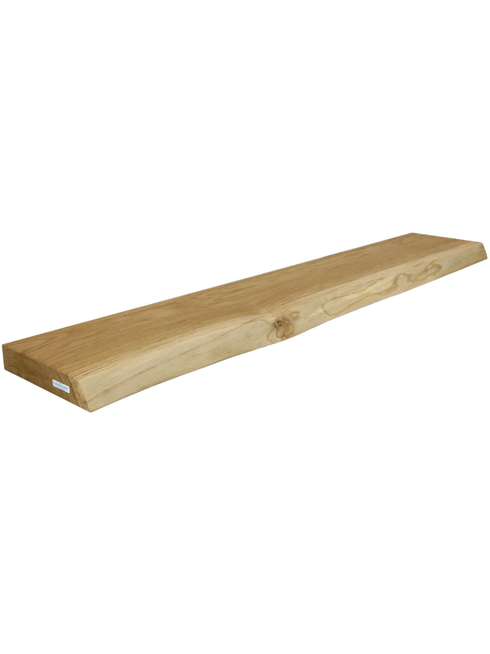 WANDREGAL schwebend mit Baumkante - Eichefarben, Holz (120/4/22cm) - holz4home