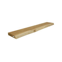 WANDREGAL schwebend mit Baumkante - Eichefarben, Holz (120/4/22cm) - holz4home