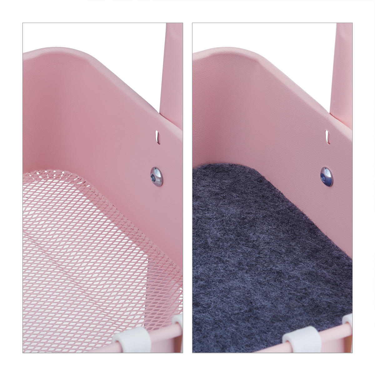 ROLLWAGEN - Rosa, Kunststoff/Textil (38/86/39cm) - Relaxdays