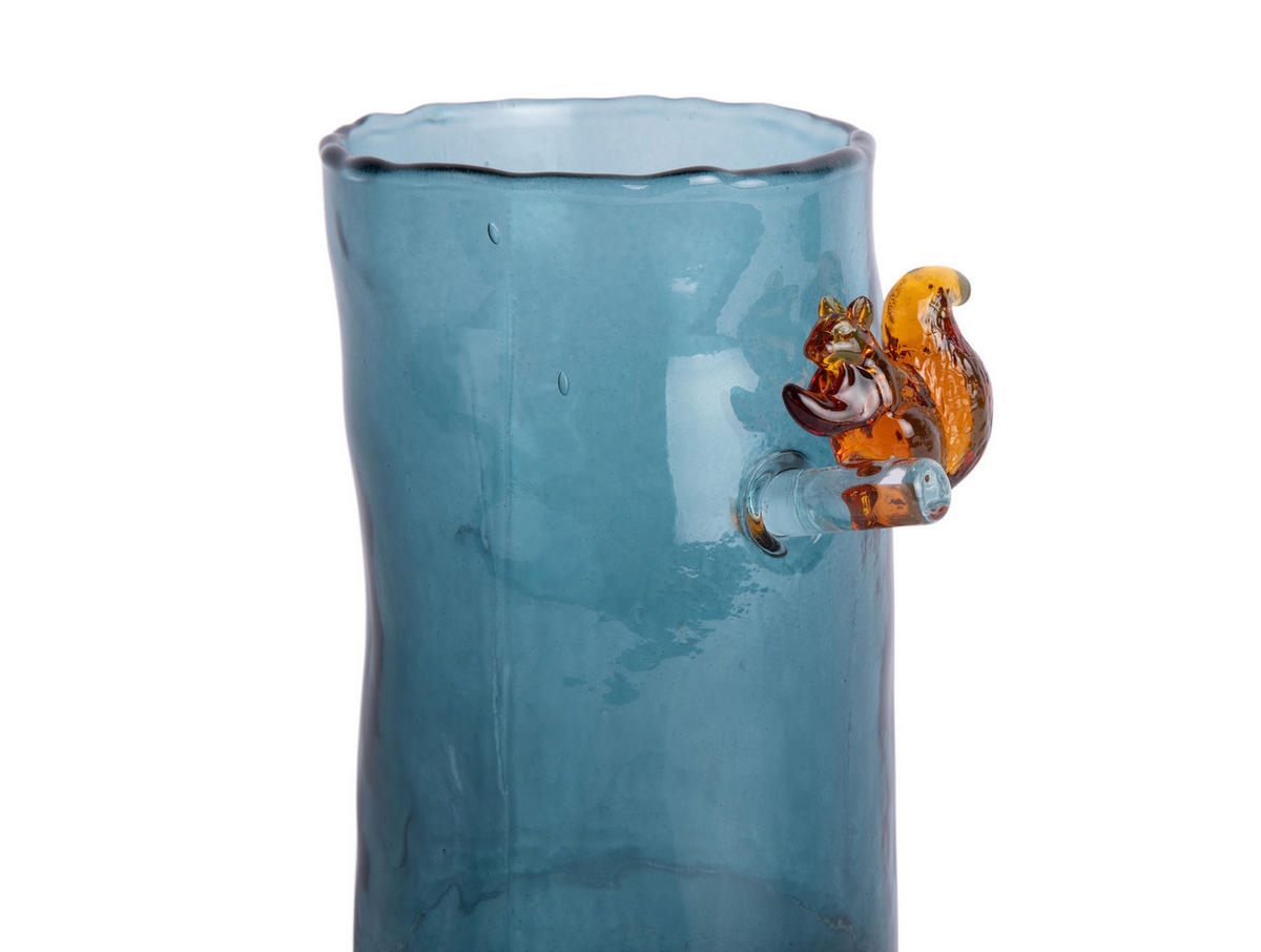 VASE Squirrel On Branch Large - Blau - 27 cm - Blau, Glas (9.5/27cm) - Present Time