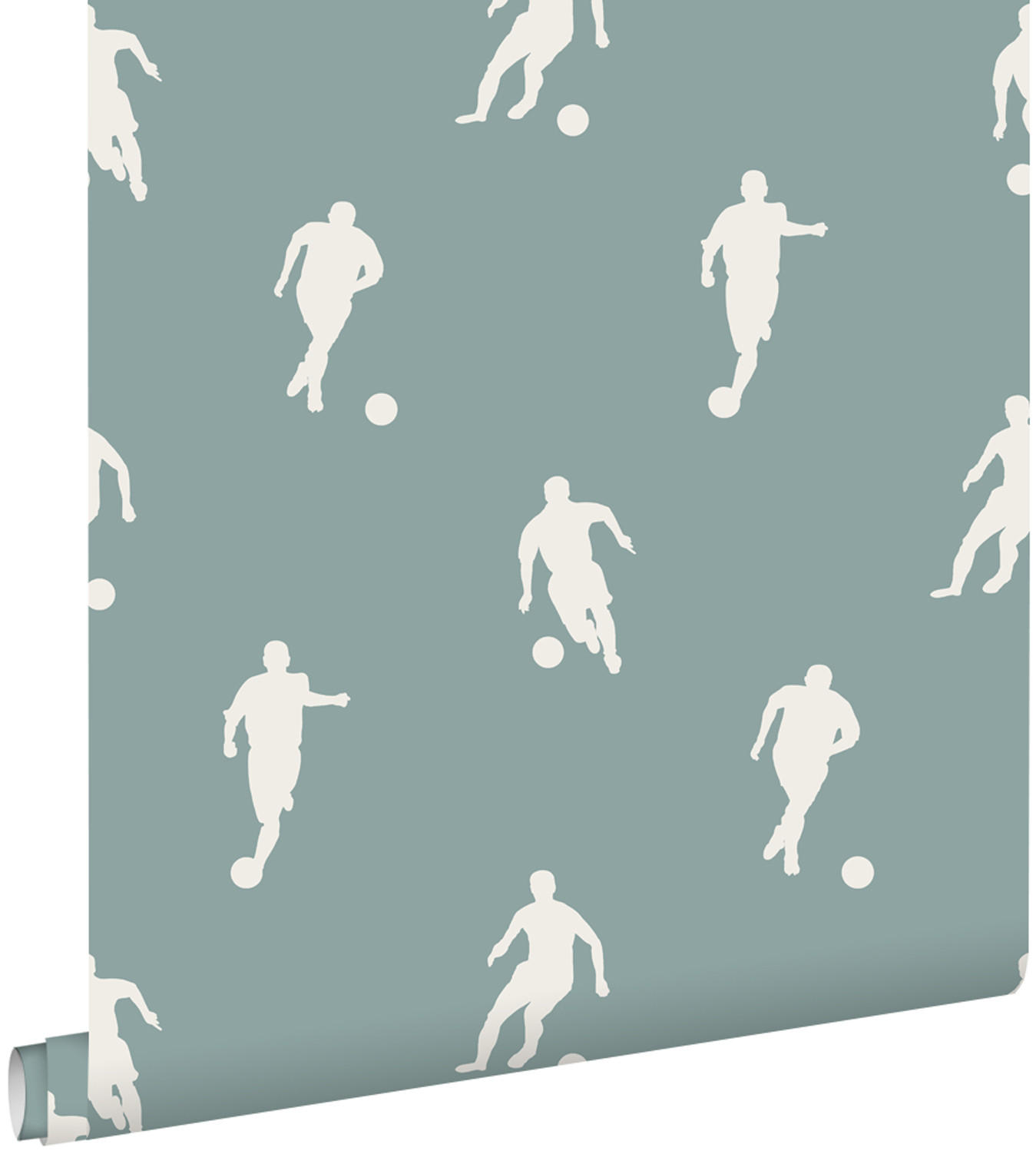 TAPETE Fußballspieler 53 cm x 10.05 m - Blau, Papier (53/0.1cm) - ESTAhome