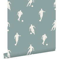 TAPETE Fußballspieler 53 cm x 10.05 m - Blau, Papier (53/0.1cm) - ESTAhome