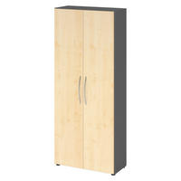 AKTENSCHRANK - 5 Ordnerhöhen 35/80/188 cm in Graphitfarben/Ahornfarben - Ahornfarben/Graphitfarben, Holzwerkstoff (80/188/35cm) - bümö