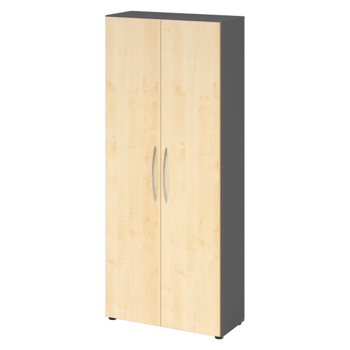 AKTENSCHRANK - 5 Ordnerhöhen 35/80/188 cm in Graphitfarben/Ahornfarben - Ahornfarben/Graphitfarben, Holzwerkstoff (80/188/35cm) - bümö