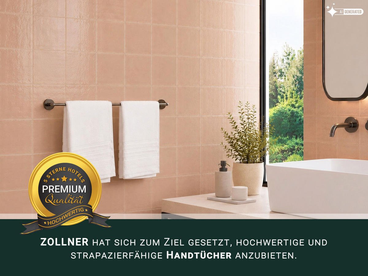 HANDTÜCHER, 6er-Set, 50x70 cm, 100% Baumwolle, Weiß - Weiß, Textil (50/70cm) - Zollner
