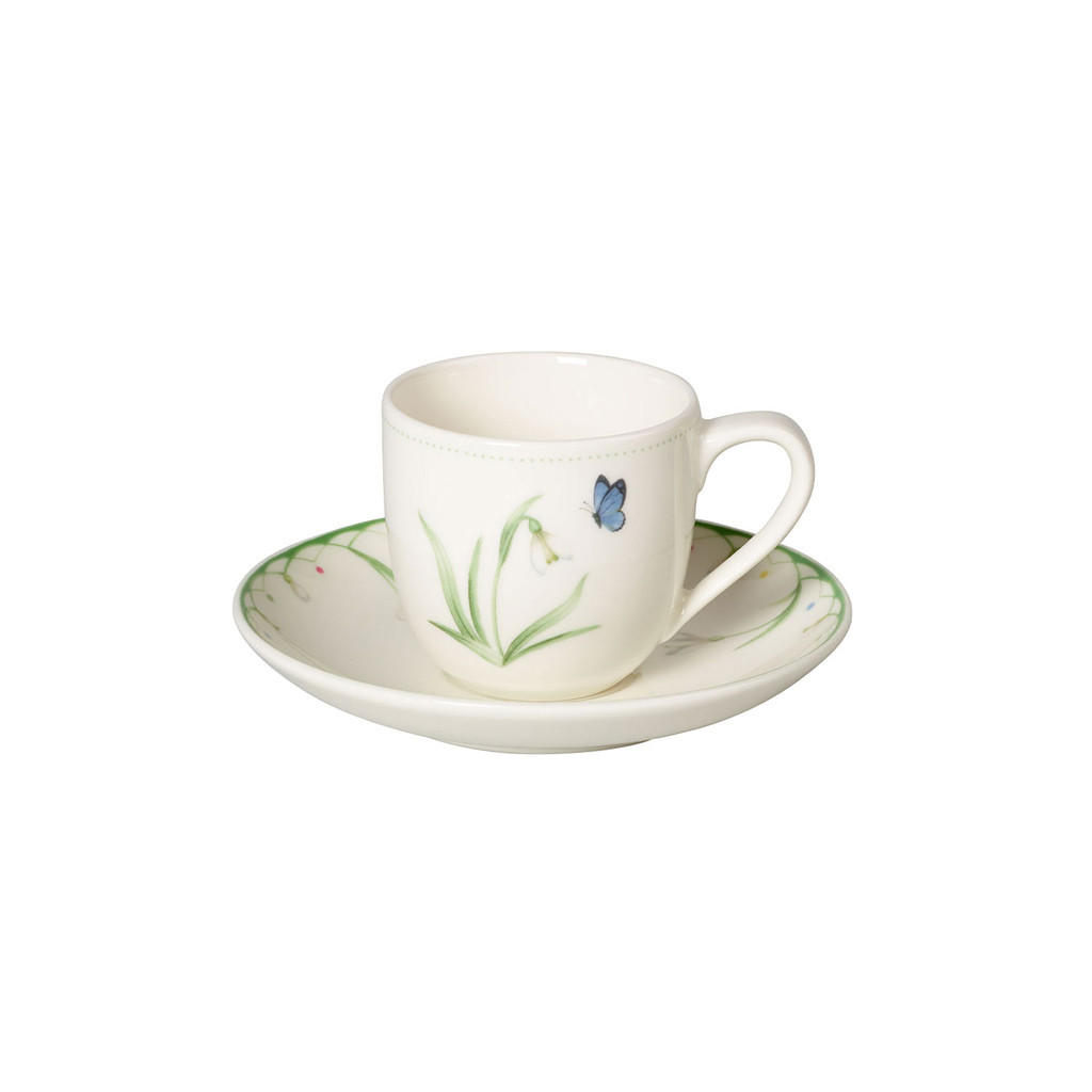 ESPRESSOTASSE MIT UNTERTASSE Colourful Spring bunt 100 ml - Multicolor, Keramik (11.7/7.7/11.7cm) - Villeroy & Boch