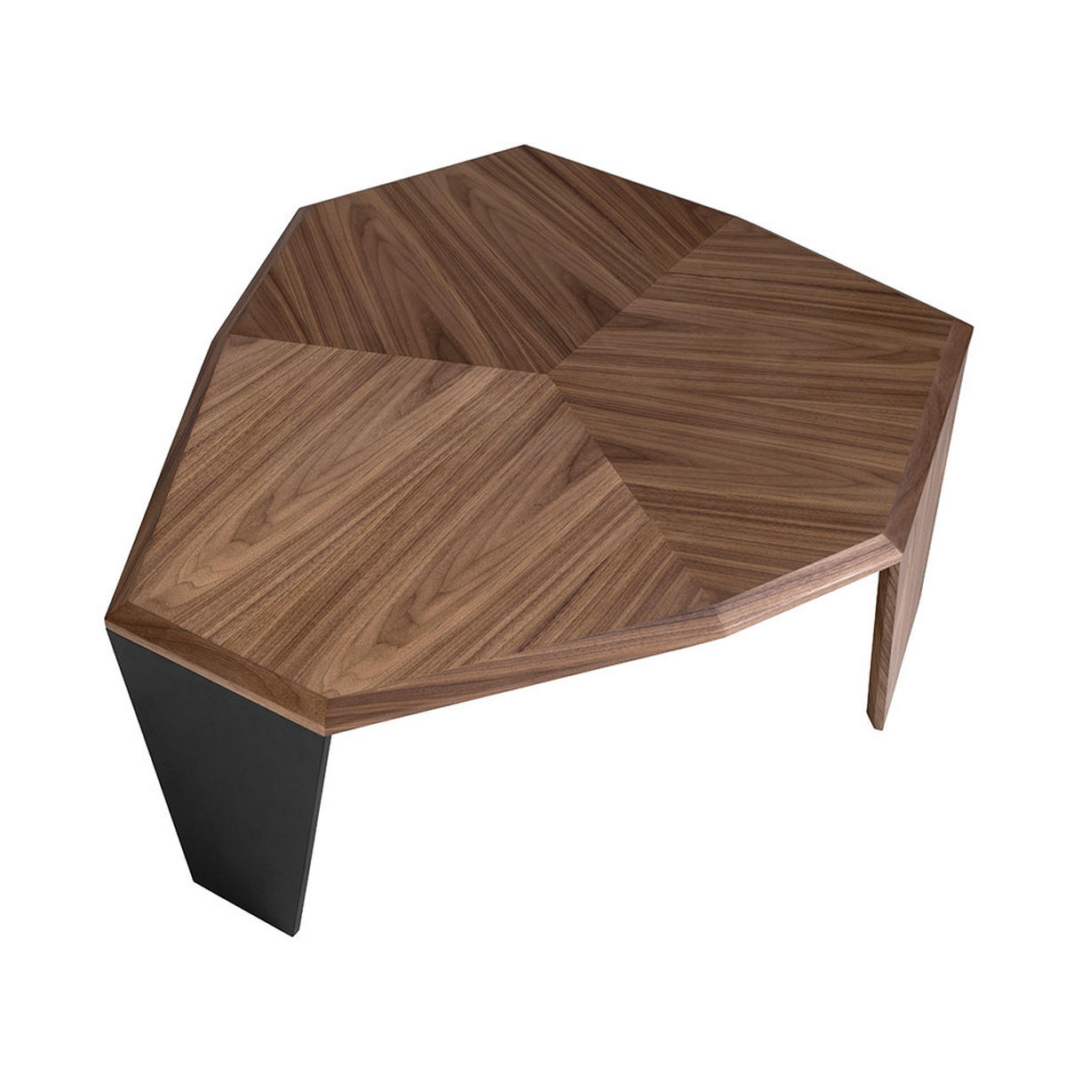 COUCHTISCH Walnuss Schwarz 115/96/40 cm - Walnussfarben/Schwarz, Holz (96/115/40cm) - ANGEL CERDA