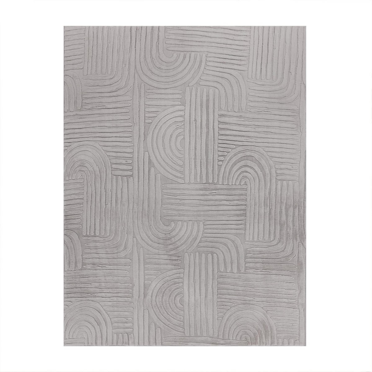 FLACHWEBETEPPICH Boho Grau 80 x 150 cm - Grau, Kunststoff (80/150cm) - TT Home