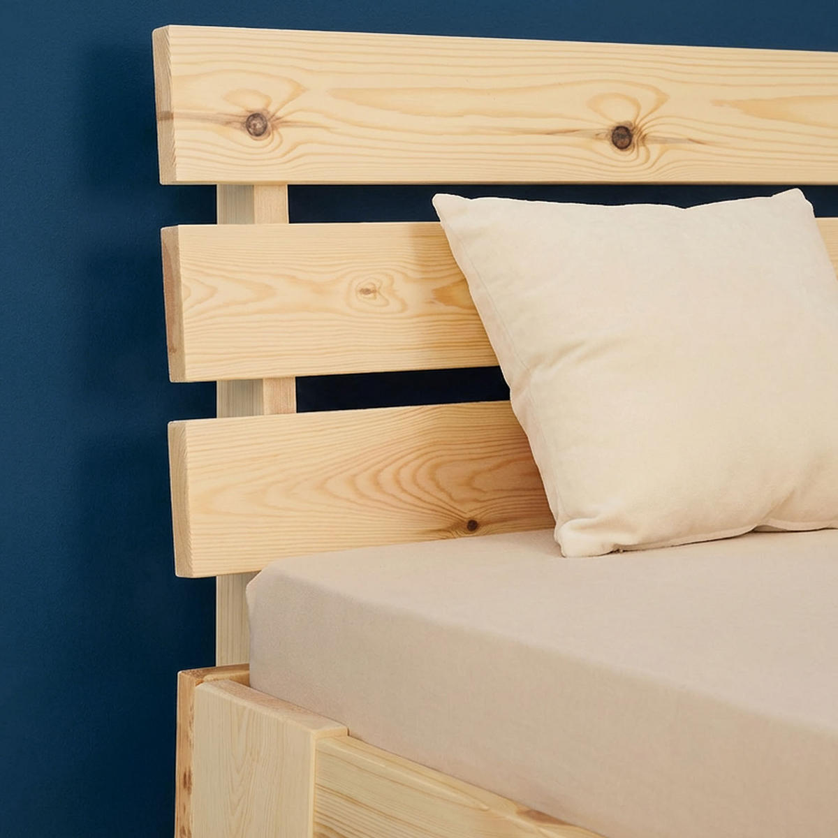 HOLZBETT Natur 180/200 cm Jugendbett mit Federkernmatratze - Naturfarben, Holz (180/200cm) - Homestyle4u