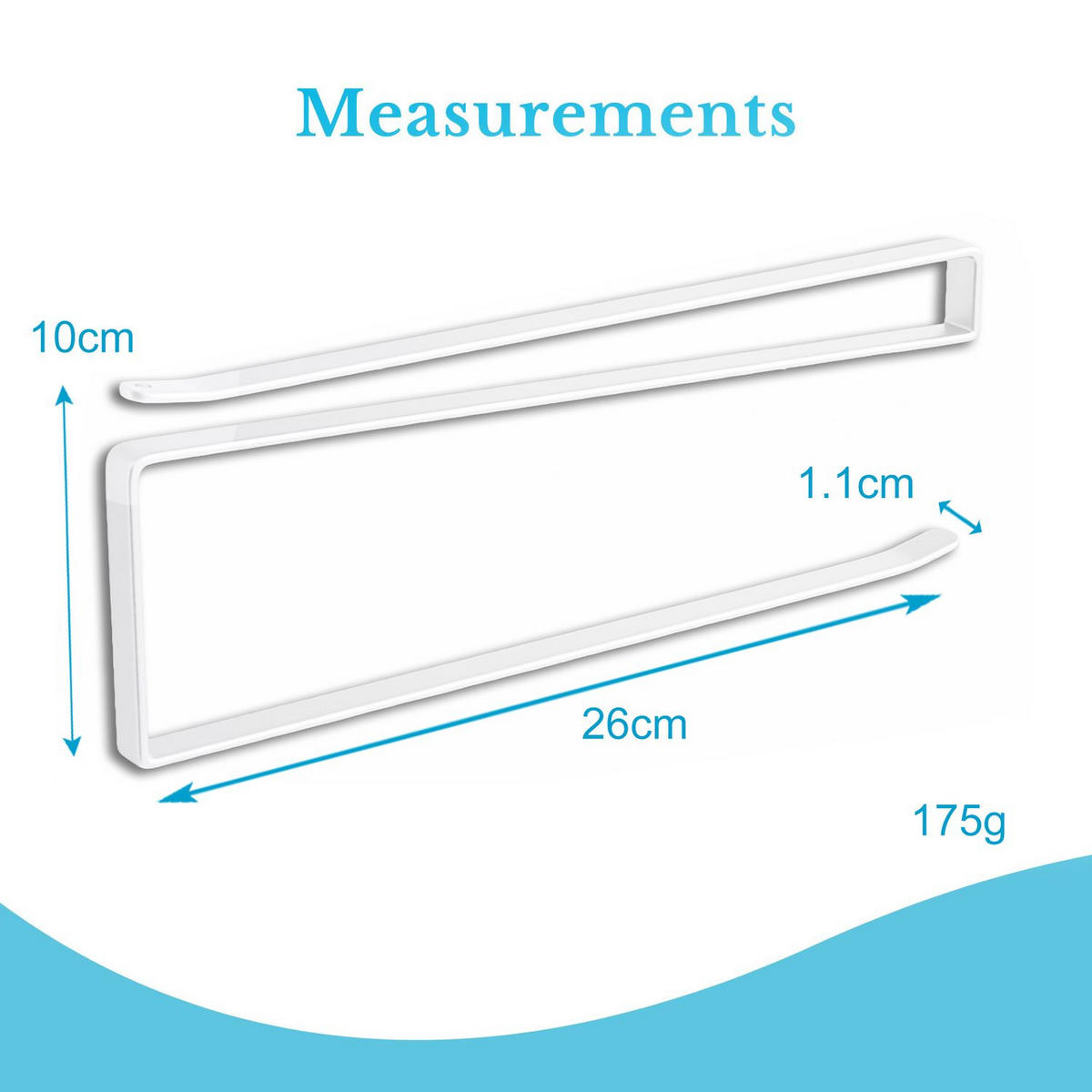 PAPIERROLLENHALTER (2-tlg. Set) - Weiß, Metall (1.1/10/26cm) - Intirilife