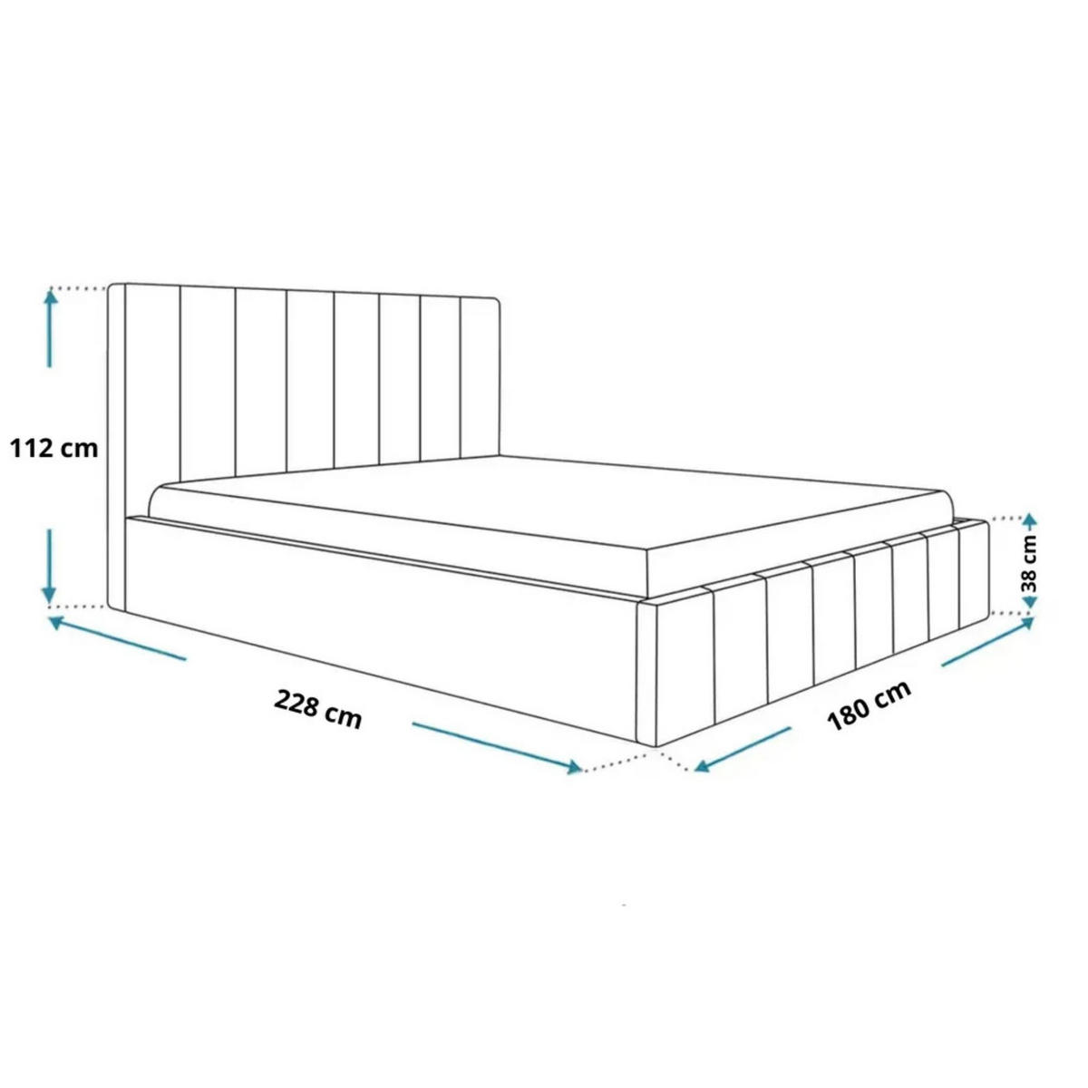 POLSTERBETT BARON mit Kopfteil, 180 x 200 cm, Doppelbett mit Bettkasten und Lattenrost aus Metall, Velourstoff, Frabe: Grün - Grün, Holz/Kunststoff (180/200cm) - Agmat-Furniture