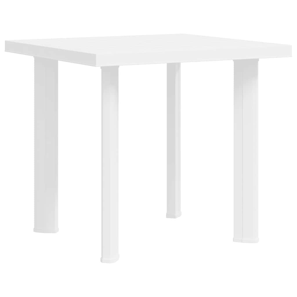 GARTENTISCH Weiss 80/75/72 Cm Kunststoff - Weiß, Kunststoff (75/80/72cm) - vidaXL