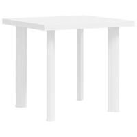 GARTENTISCH Weiss 80/75/72 Cm Kunststoff - Weiß, Kunststoff (75/80/72cm) - vidaXL