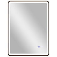 BADEZIMMERSPIEGEL Hartglas Metall Schwarz - Schwarz, Glas (5/60/80cm) - HOMCOM