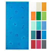 STRANDTUCH, 100x200 cm, 100% Baumwolle, Blau - Blau, Textil (100/200cm) - Zollner