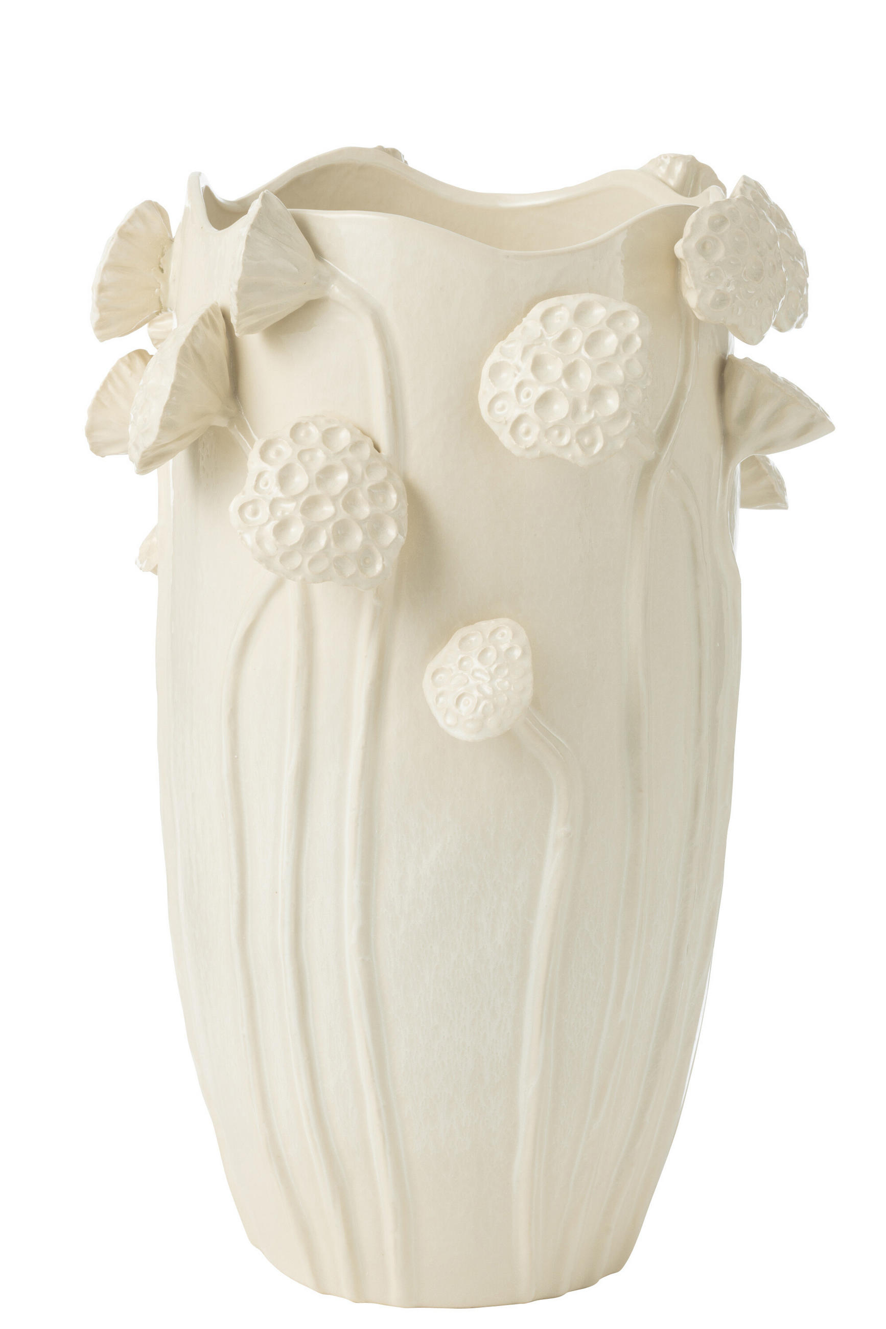 VASE NELUMBA - Töpferei - Beige - L - Ø 35 cm - Beige, Keramik (51cm) - J-Line