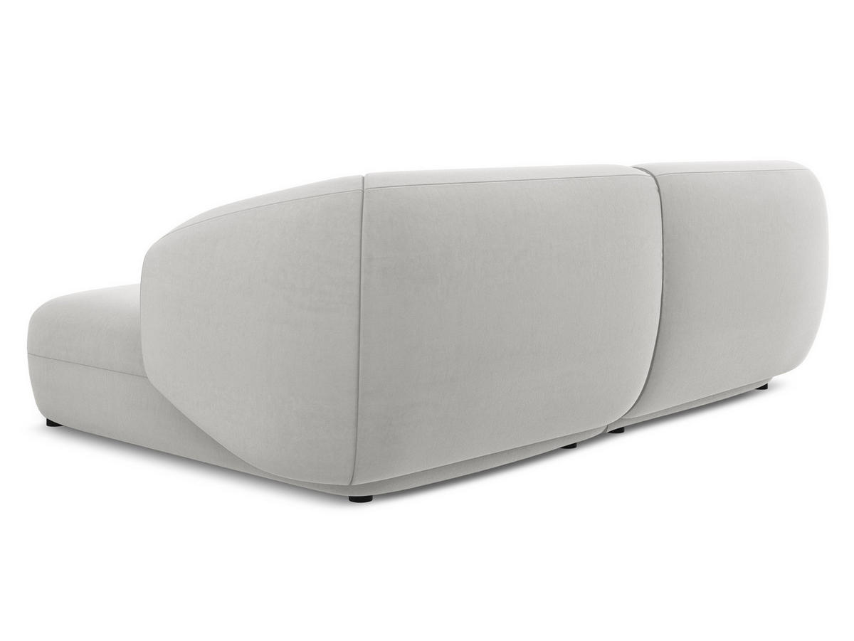 3-SITZER SOFA mit Schlaffunktion Samt Stoff Violett - Lila/Flieder, Holz/Textil (226/90/92cm) - Makamii