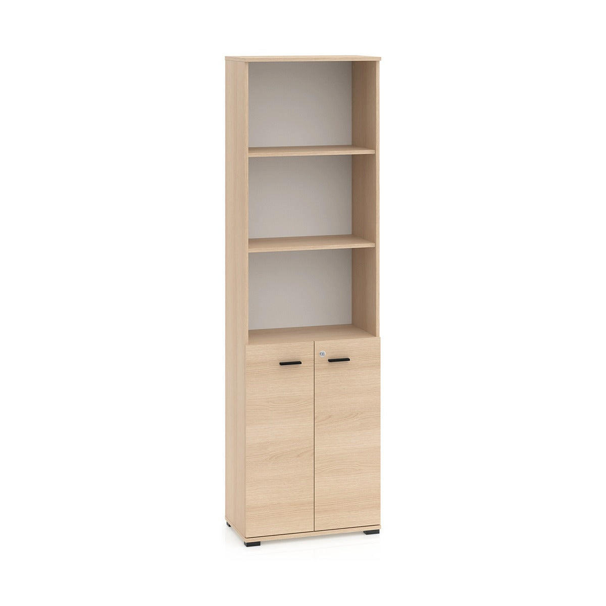 AKTENREGAL – 60 cm – Odelis – Schwarz - Schwarz, Holzwerkstoff (60/203/34cm) - hi-markt