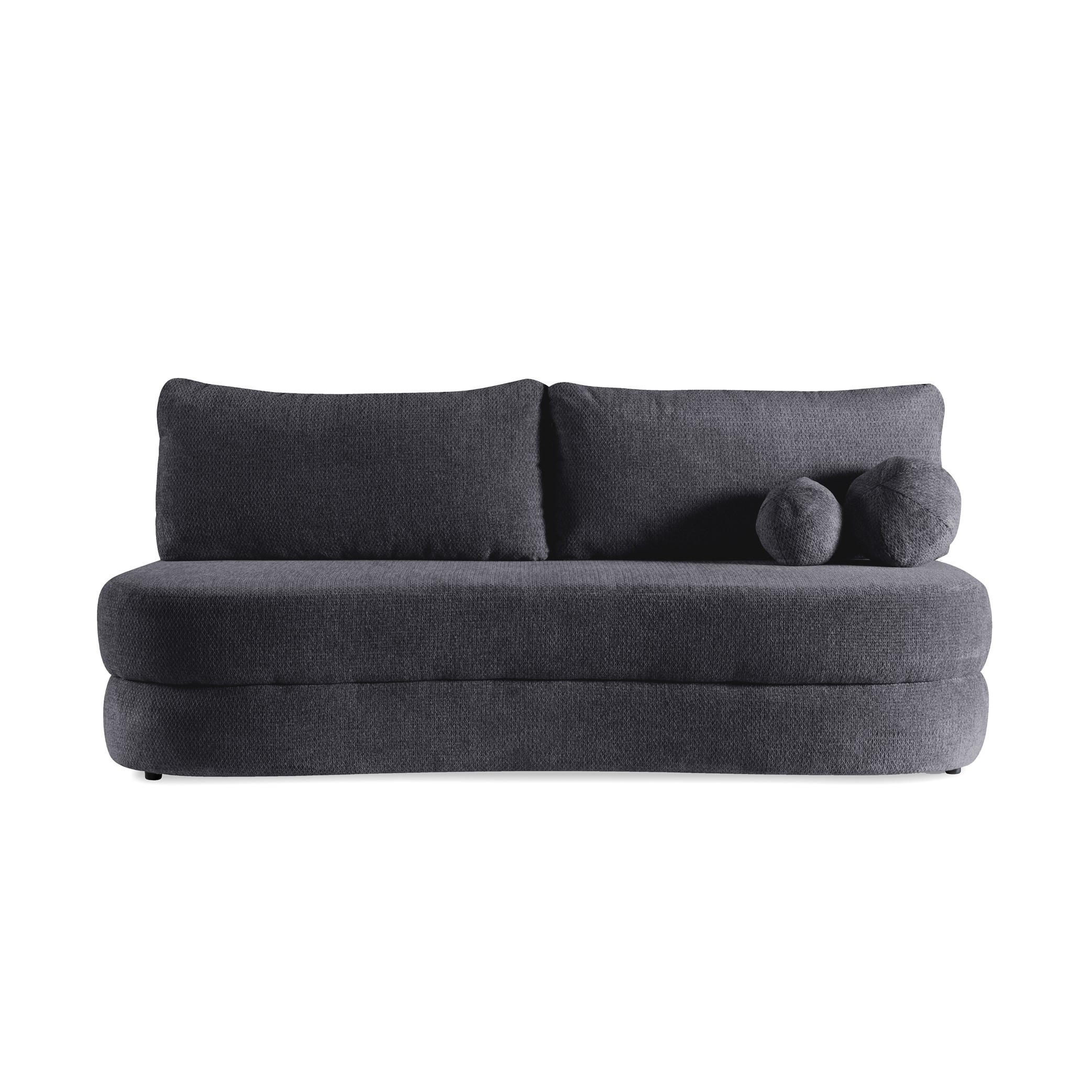 SOFA Rocket Dunkelblau, mit Schlaffunktion - Dunkelblau, Holzwerkstoff/Textil (211/93/108cm) - Bettso
