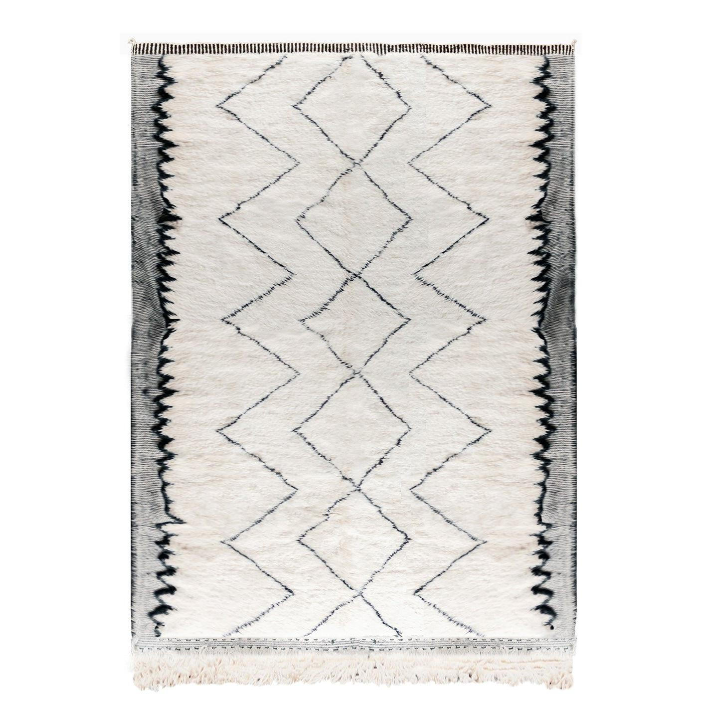 BERBERTEPPICH marokkanisch schwarz weiß Riad beige - Beige, Naturmaterialien (250/350cm) - AFK Living