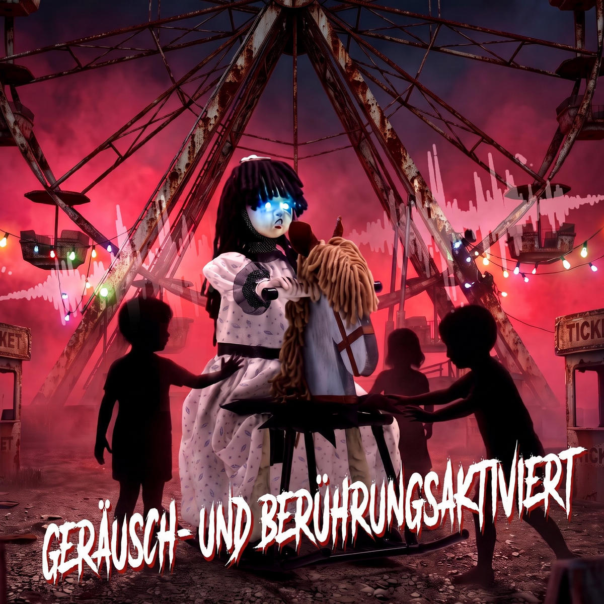 ANIMIERTE-HALLOWEEN-DEKORATION Metall Polyester Weiß - Weiß, Kunststoff (29/72/65cm) - HOMCOM