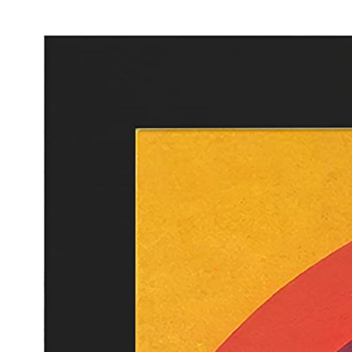 POSTER Set mit 4 Kreisförmig Abstrakt Moderne Galaxien A4 Schwarzer Rahmen - Schwarz, Papier (29.7/3cm) - Nacnic