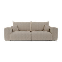 SCHLAFSOFA mit Stauraum COMO Kettgewebe mit weichem Griff Beige 254cm - Beige, Textil (254/78/95cm) - Premium Interiors