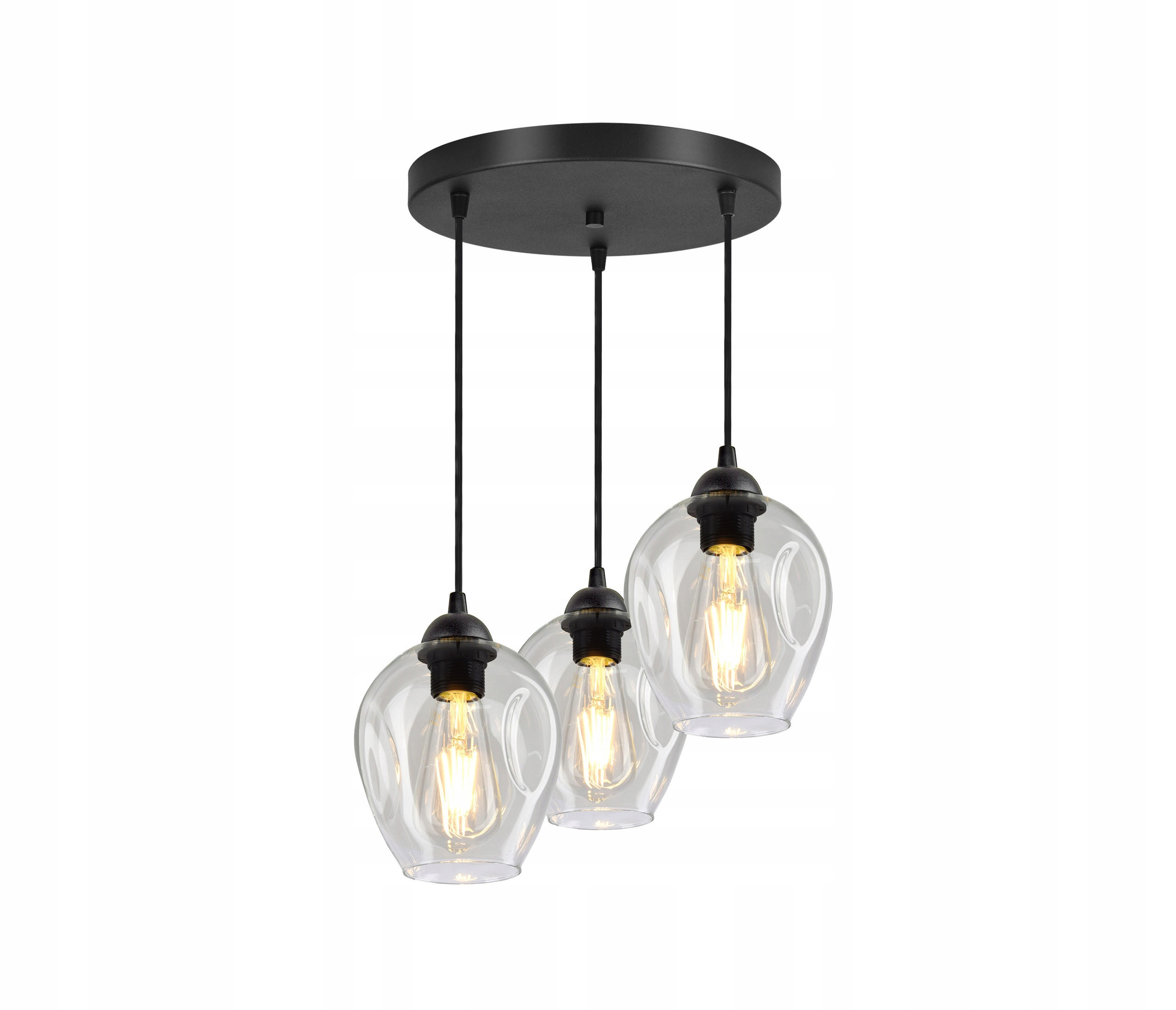 PENDELLEUCHTE Hegel - Transparent/Schwarz, Glas/Metall (35/35/80cm) - kiki design