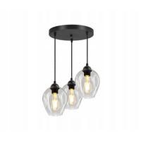 PENDELLEUCHTE Hegel - Transparent/Schwarz, Glas/Metall (35/35/80cm) - kiki design