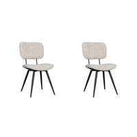 ESSZIMMERSTUHL Liva Beige 60/49/87 cm 2er-Set - Creme, Textil (49/87/60cm) - LABEL51